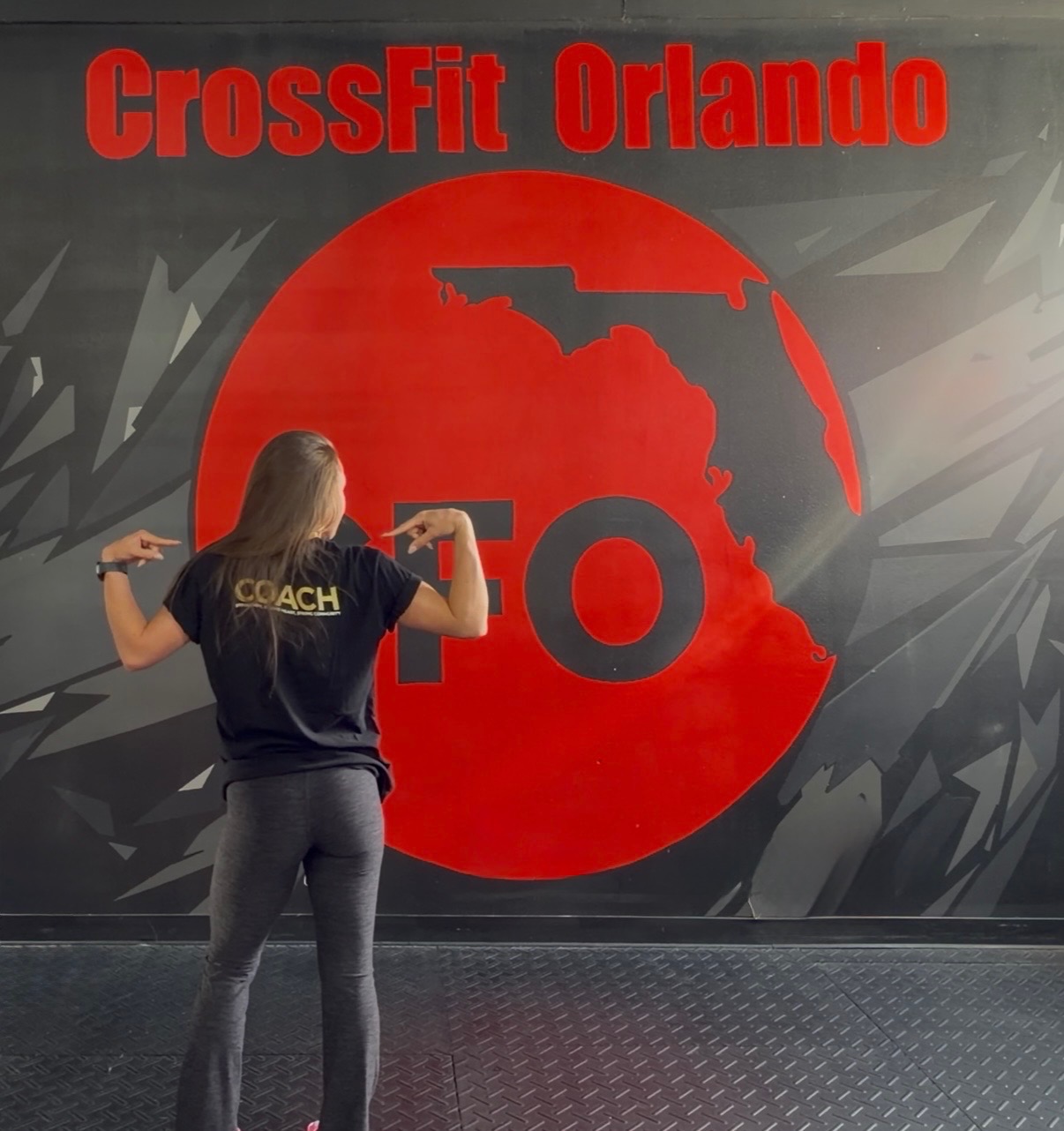 Jenna at CrossFit Orlando, her home gym